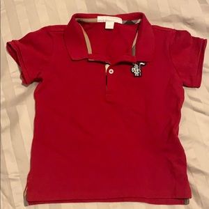 Red Burberry children’s polo